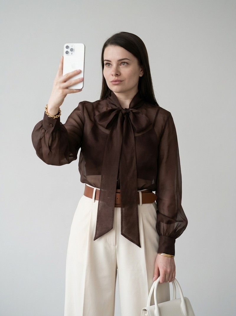 Clean luxury: селфи с белым смартфоном