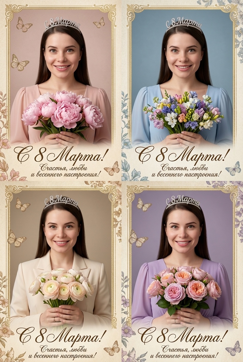 Элегантная леди в модных цветах для открытки