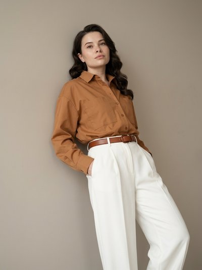 Luxury editorial портрет девушки в студии