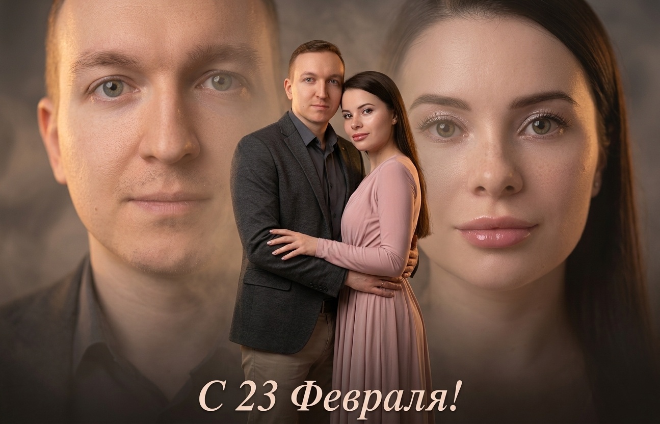 Кинематографичный вечерний портрет пары