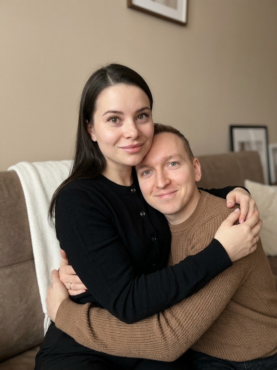 Мама и ребенок: домашний портрет на iPhone